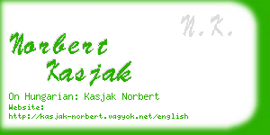 norbert kasjak business card